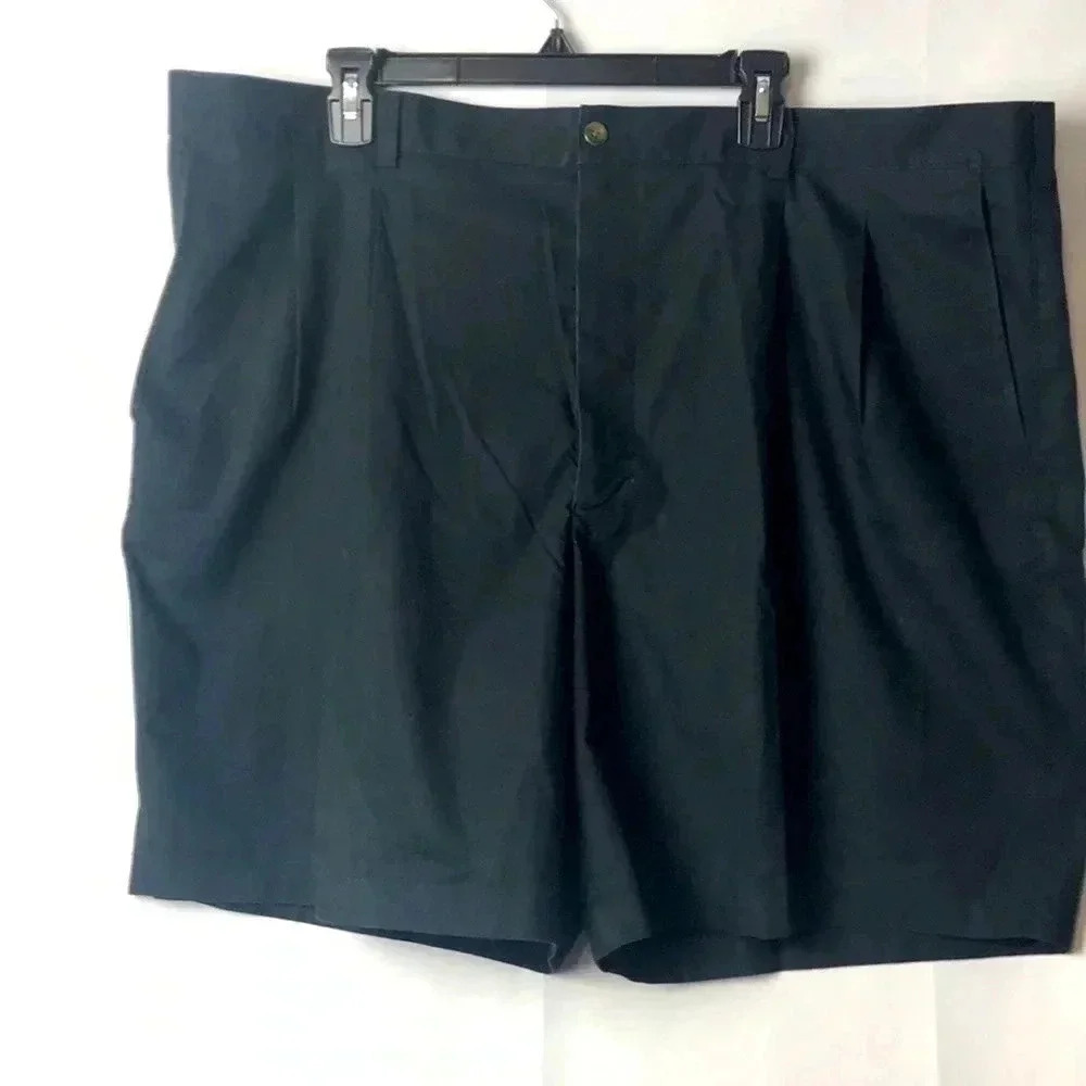 NORDSTROM SHORTS MENS SZ 46W. BLACK‎ PLEATED FRONT